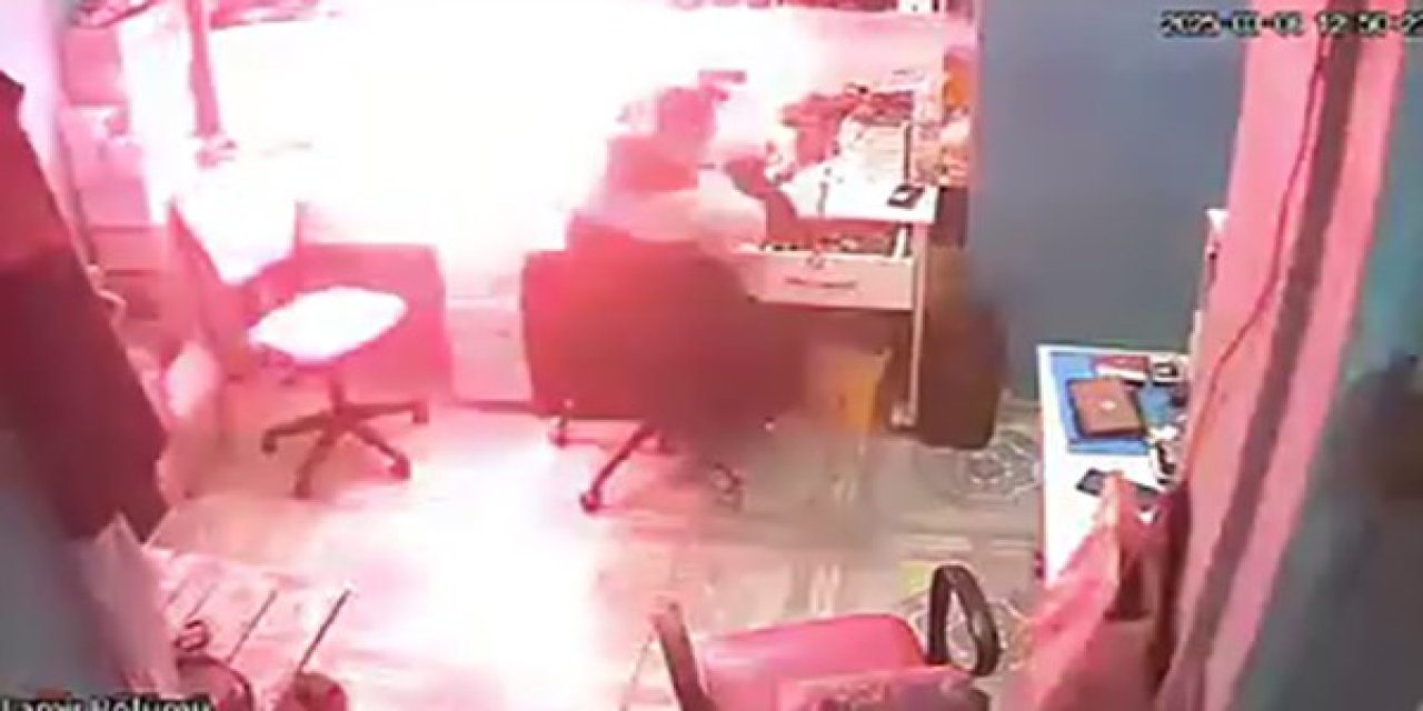 Yürekler ağza geldi! Şişen batarya bomba gibi patladı