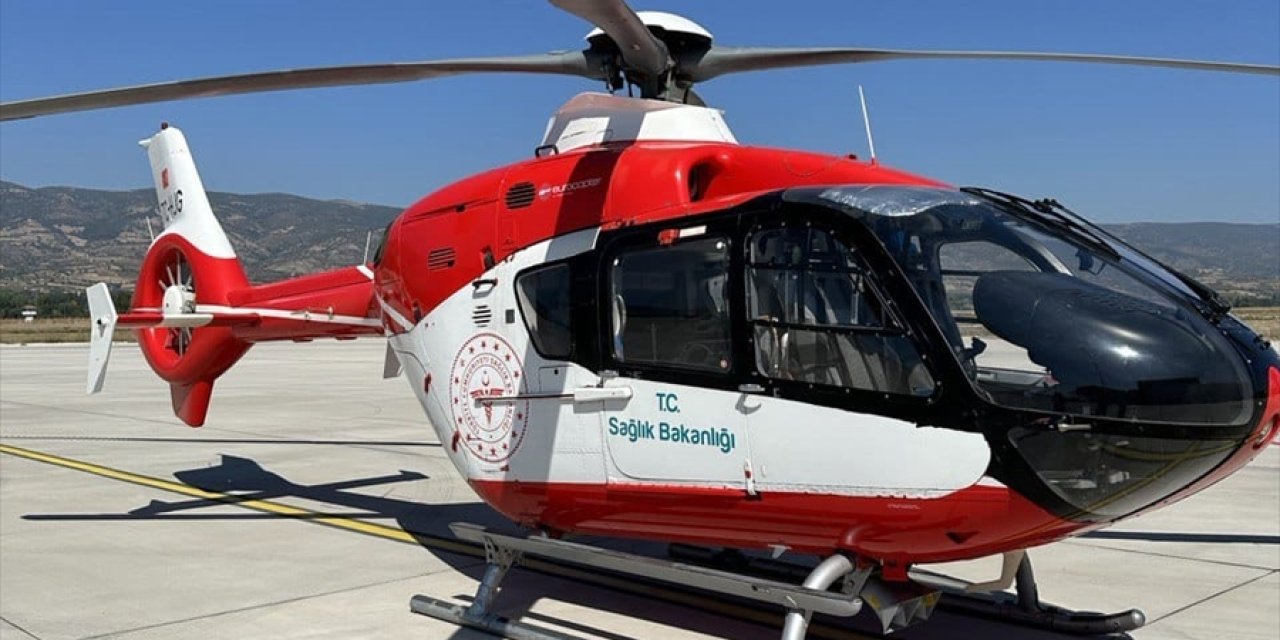 Ambulans helikopter 13 yaşındaki çocuk için havalandı
