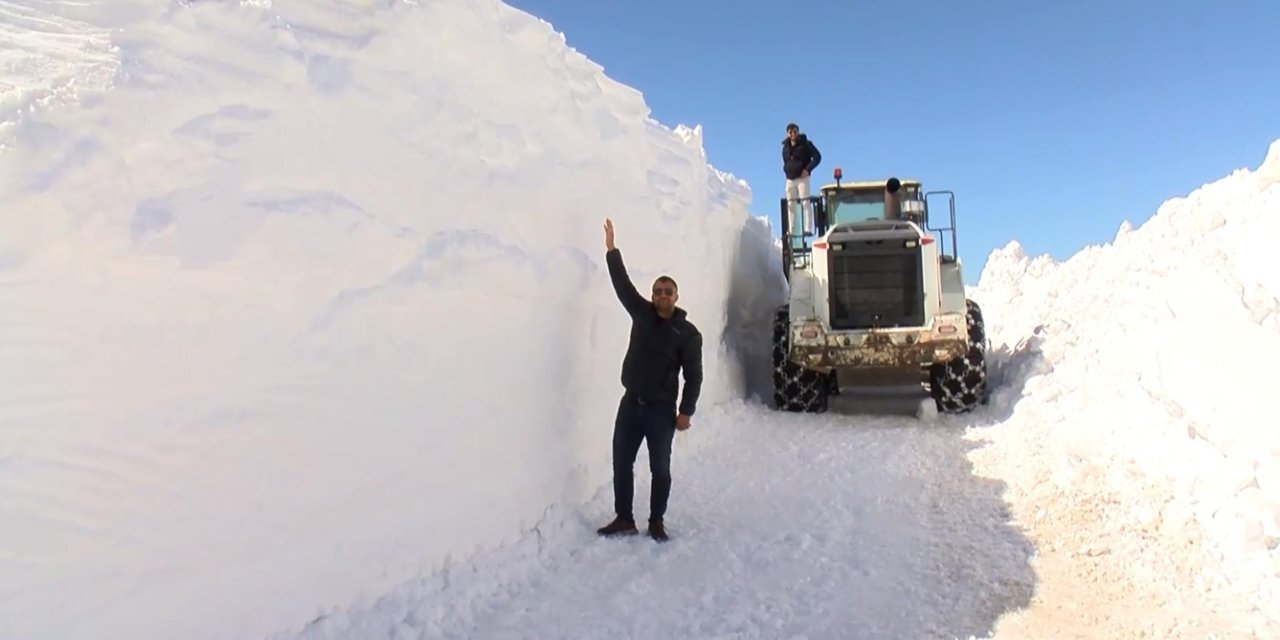 Bir ilimizde 5 metre karla mücadele ediliyor
