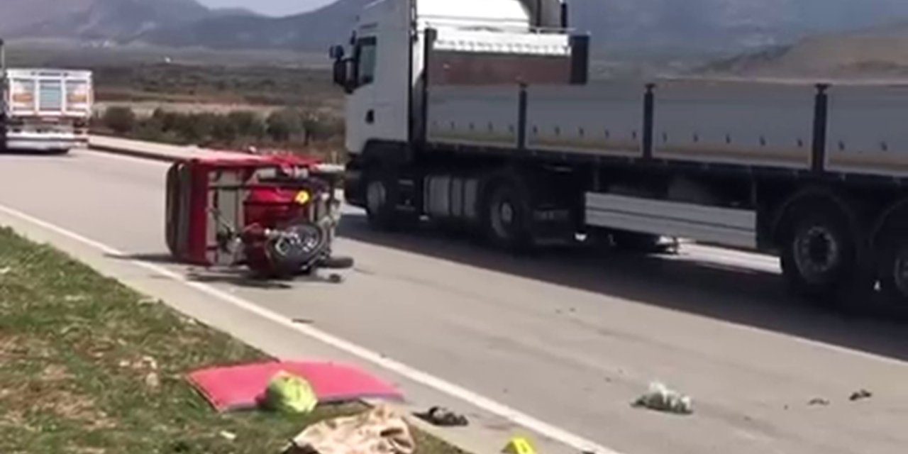 Otomobil ve motosiklet birbirine girdi: 1 ölü, 1 ağır yaralı