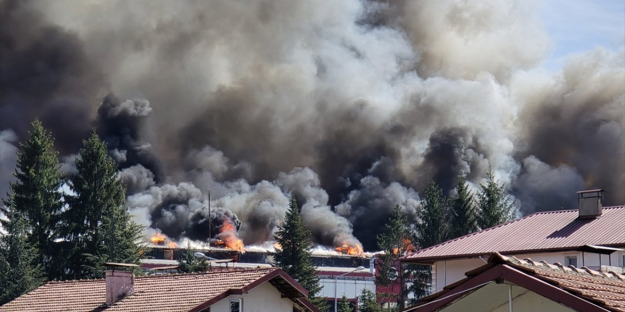 Orman ürünleri işleme fabrikasında yangın