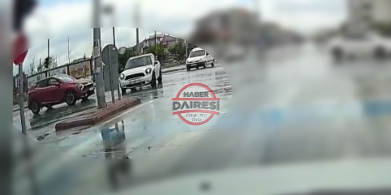 Konya’da kırmızı ışıkta geçip kaza yaptı, arkasına bakmadan gitti