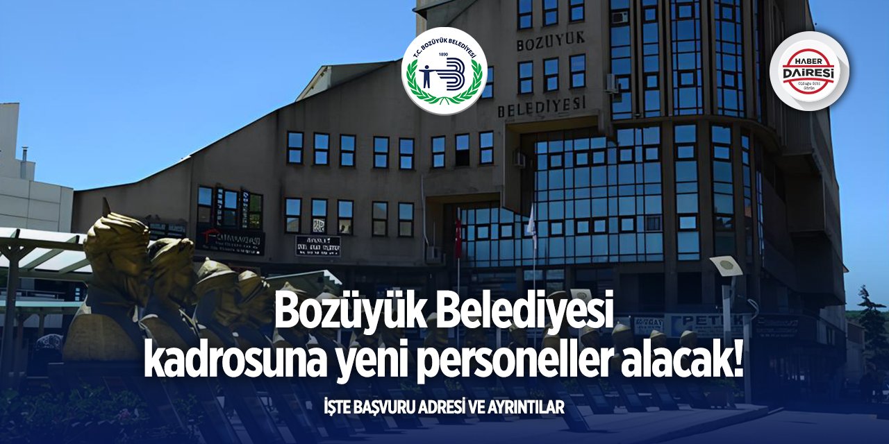 Bilecik Bozüyük Belediyesi personel alımı 2025