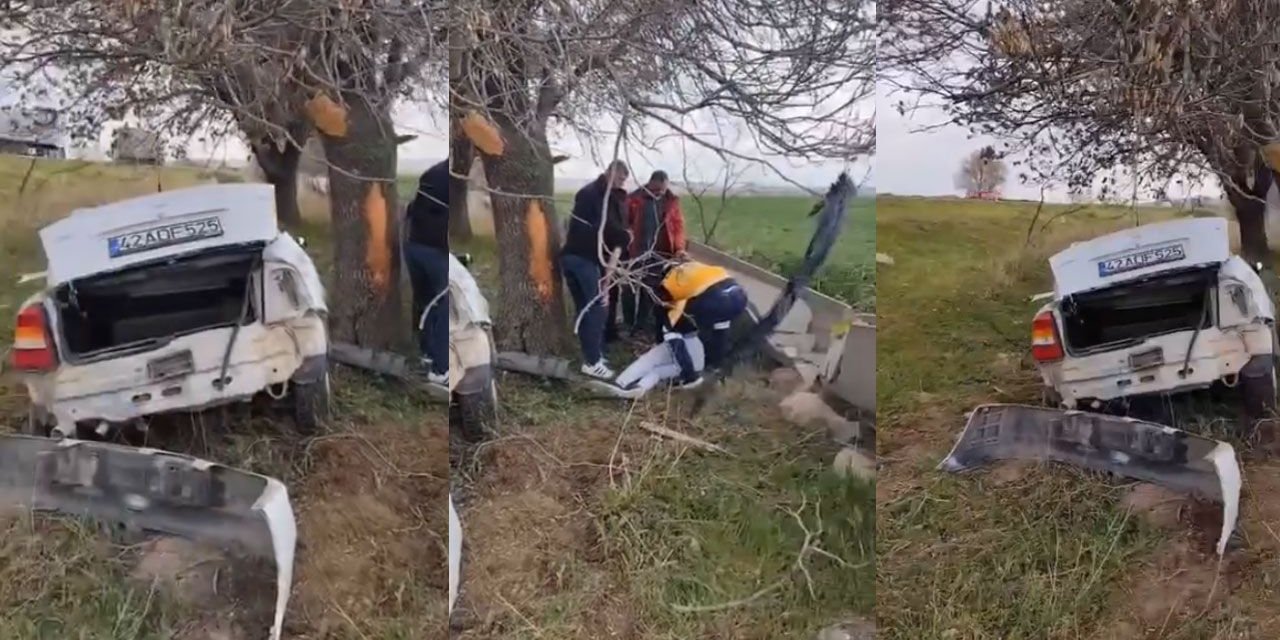 Konya’da otomobil takla attı: 2 yaralı