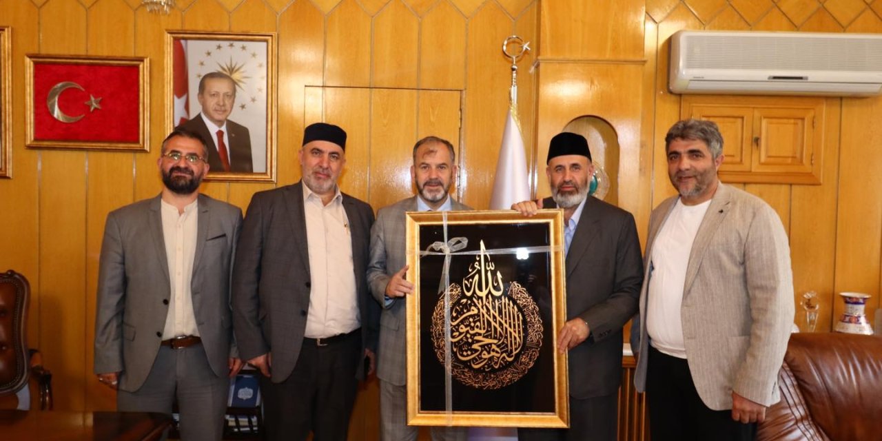 Filistin Alimler Birliği Başkanı Tekruri’den Müftü Öge'ye ziyaret
