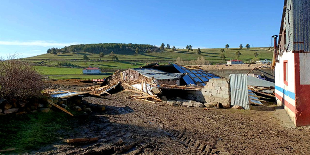 Fırtına ve hortum 12 evin çatısını uçurdu