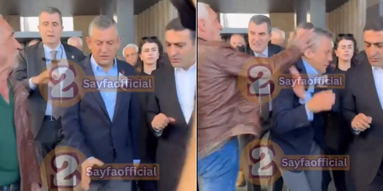 CHP lideri Özgür Özel'e yumruklu saldırı