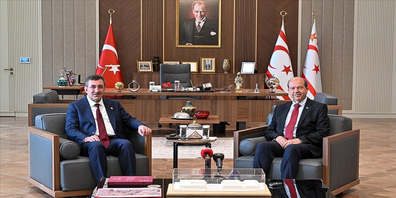 Cumhurbaşkanı Yardımcısı Yılmaz, KKTC Cumhurbaşkanı Tatar ile görüştü