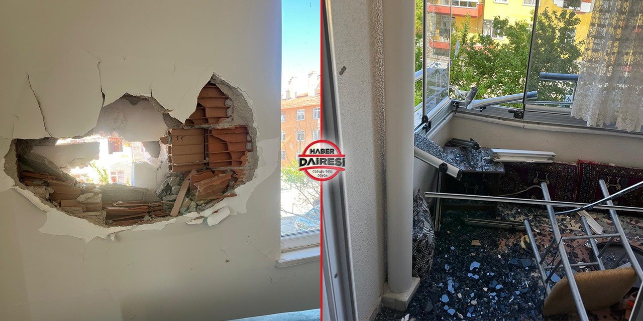 Konya’daki patlama yakındaki bir evi bu hale getirdi
