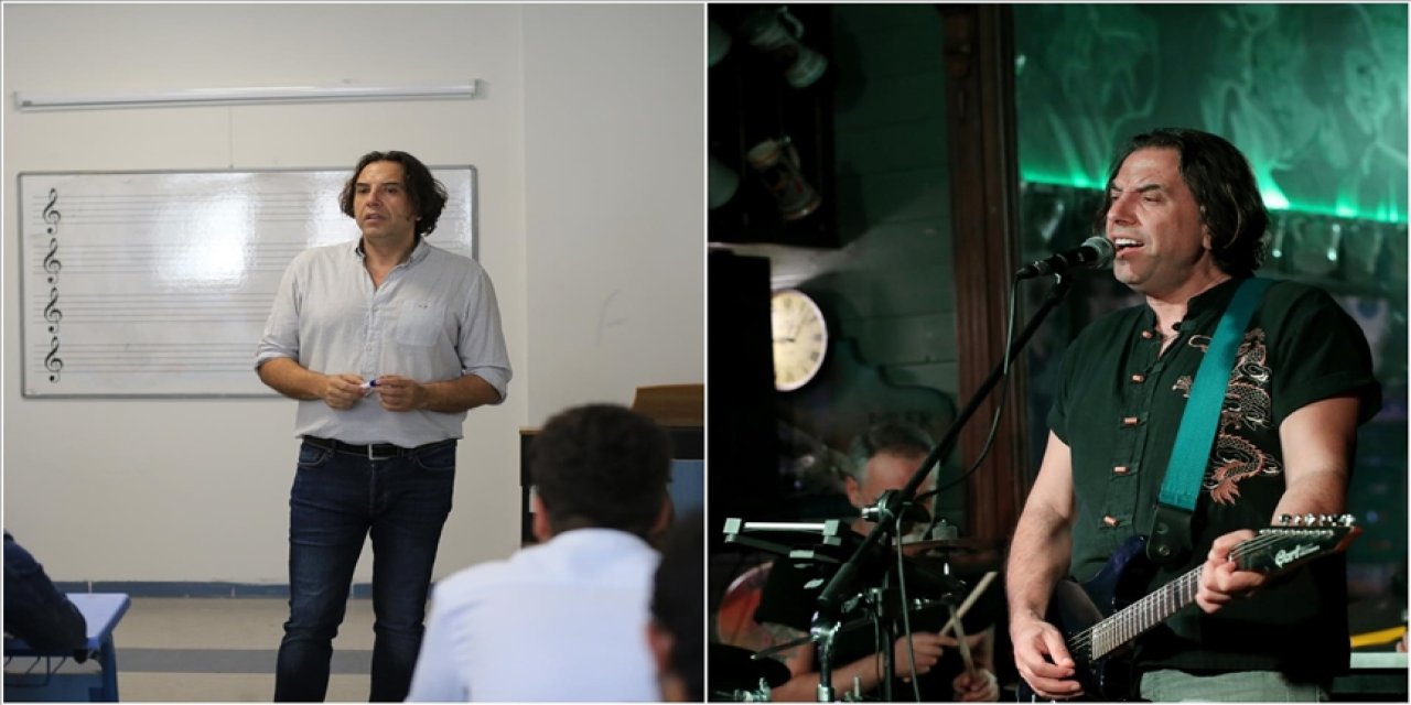 "Rockçı Profesör" gündüz ders veriyor gece sahneleri sallıyor