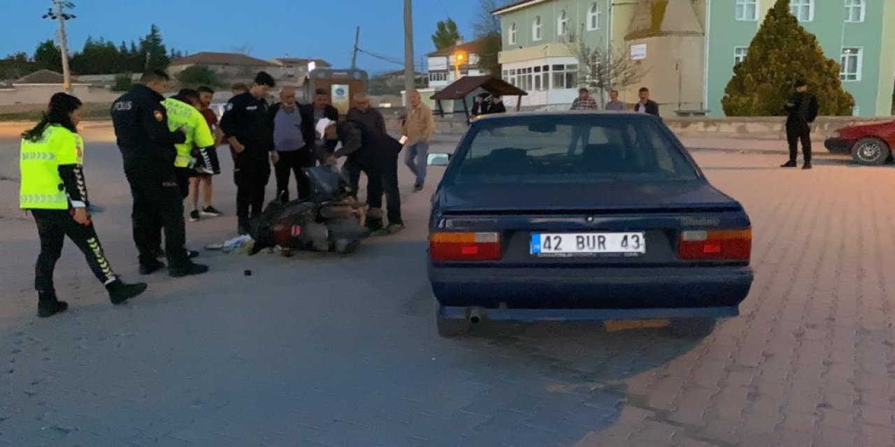 Konya’da otomobille motosiklet çarpıştı: 1 yaralı