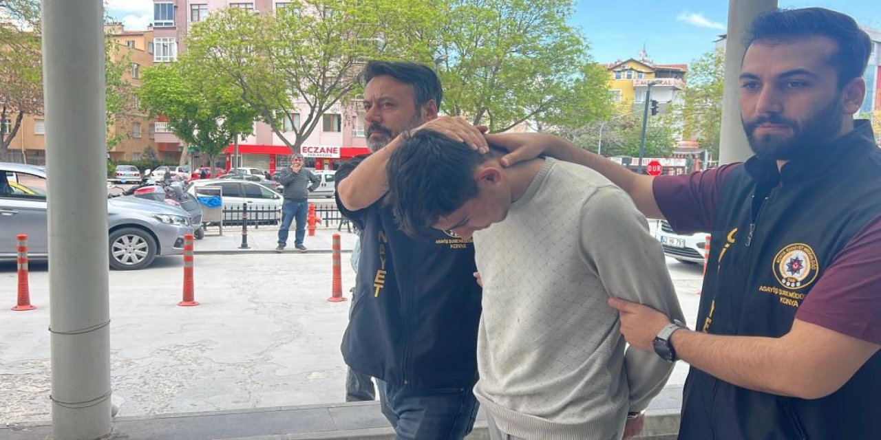 Konya'da tartıştığı kişiyi taşla ağır yaraladı