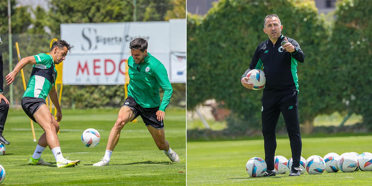 Konyaspor savunma ve hücum organizasyonu çalıştı