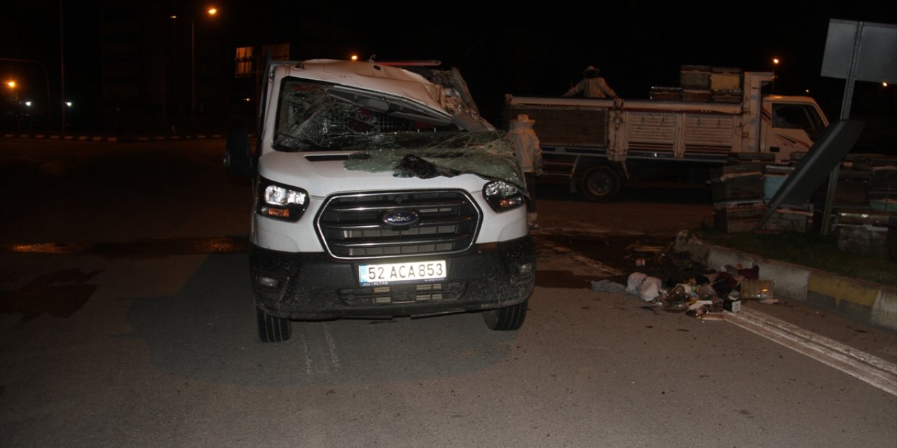 Konya’da kazaya müdahale eden polisleri arı soktu