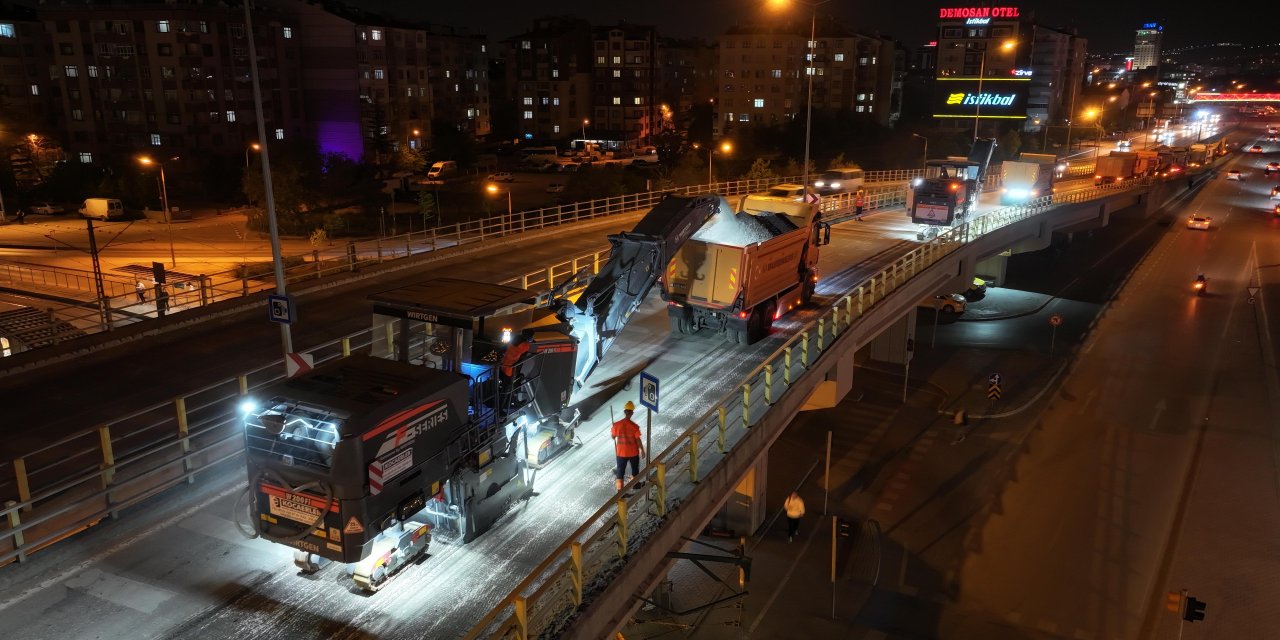 Konya trafiğinde konforlu ulaşım için gece mesaisi