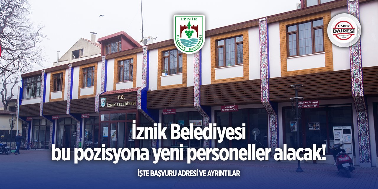 Bursa İznik Belediyesi personel alımı 2025