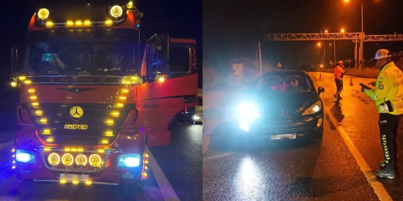 Standart dışı far kullanan 26 bin 822 sürücüye ceza