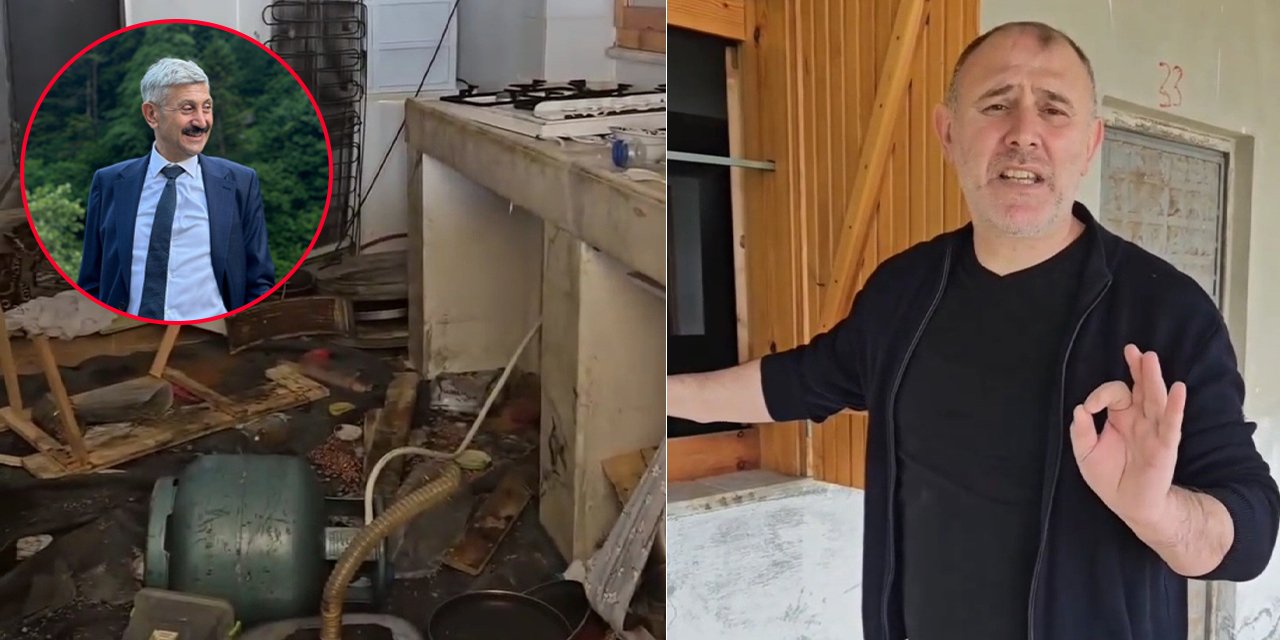 Ayılar belediye başkanının evini talan etti