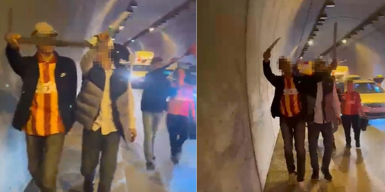 Döner bıçaklı kutlama! Galatasaraylı gençler yakalandı