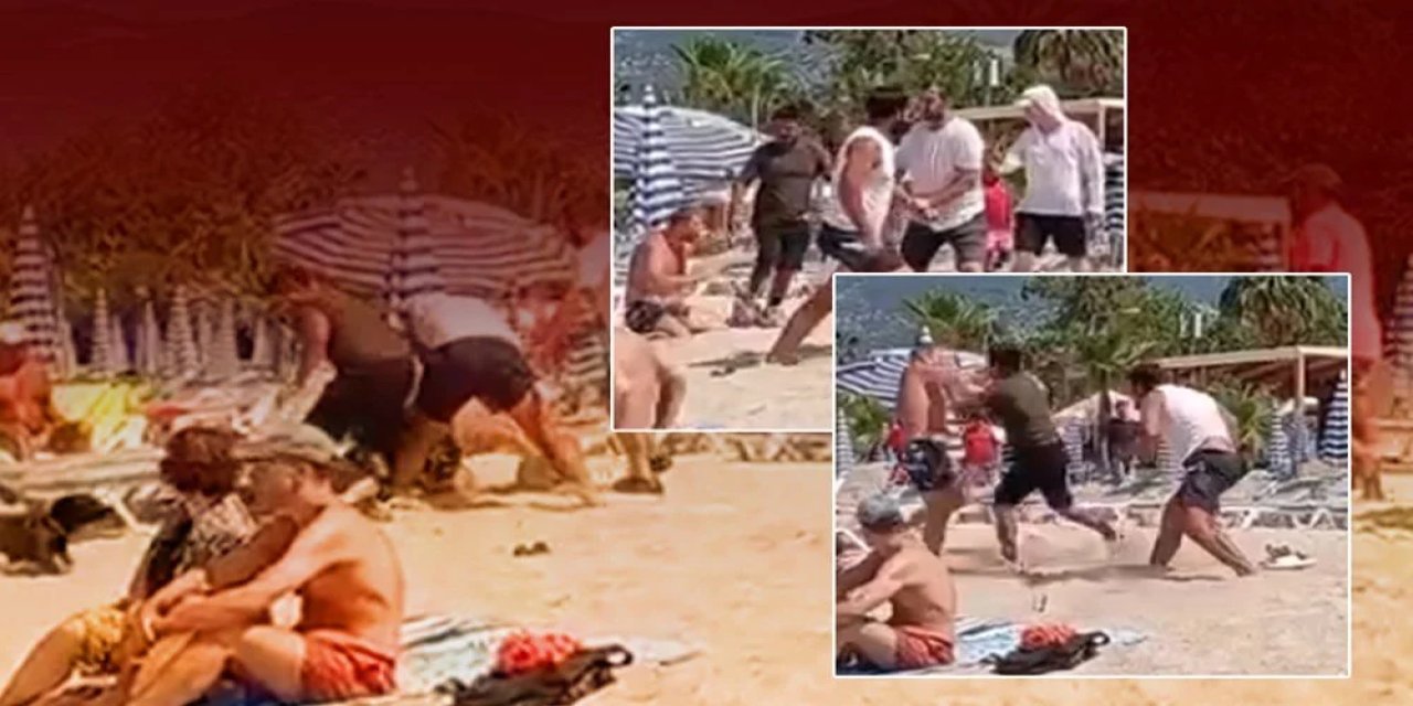 Şezlong dayağı! Fiyatı fazla bulup eşyalarını kuma koyunca dövdüler