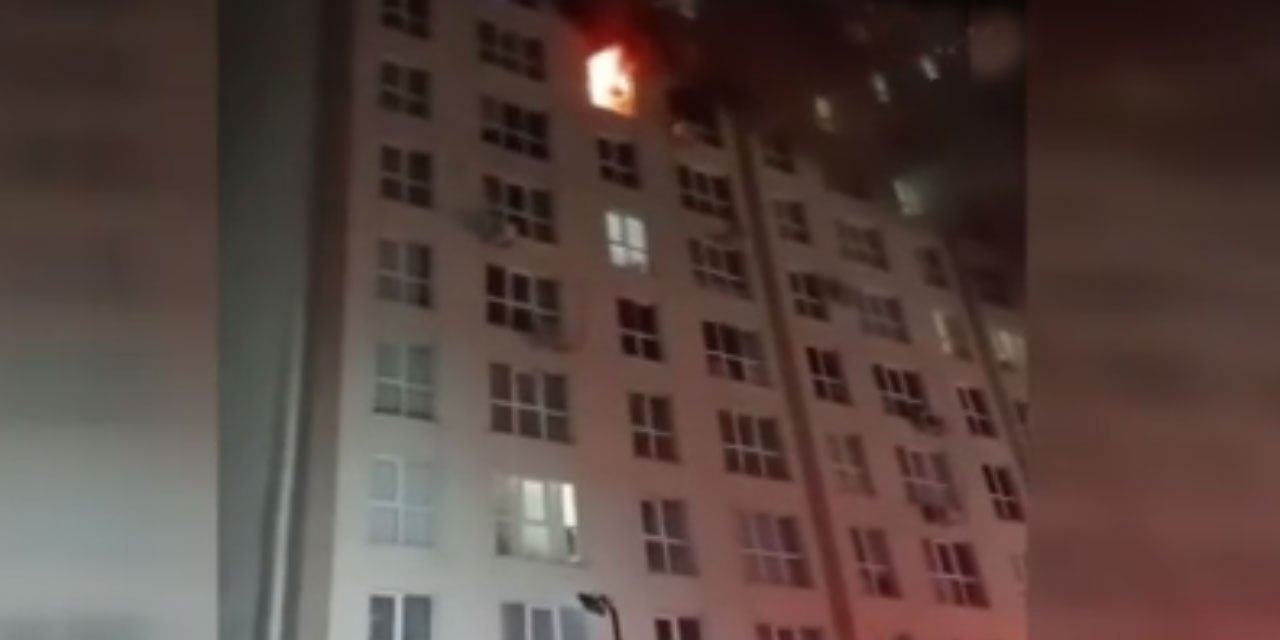 Yangın sırasında panik yapan kadın 8. kattan atladı