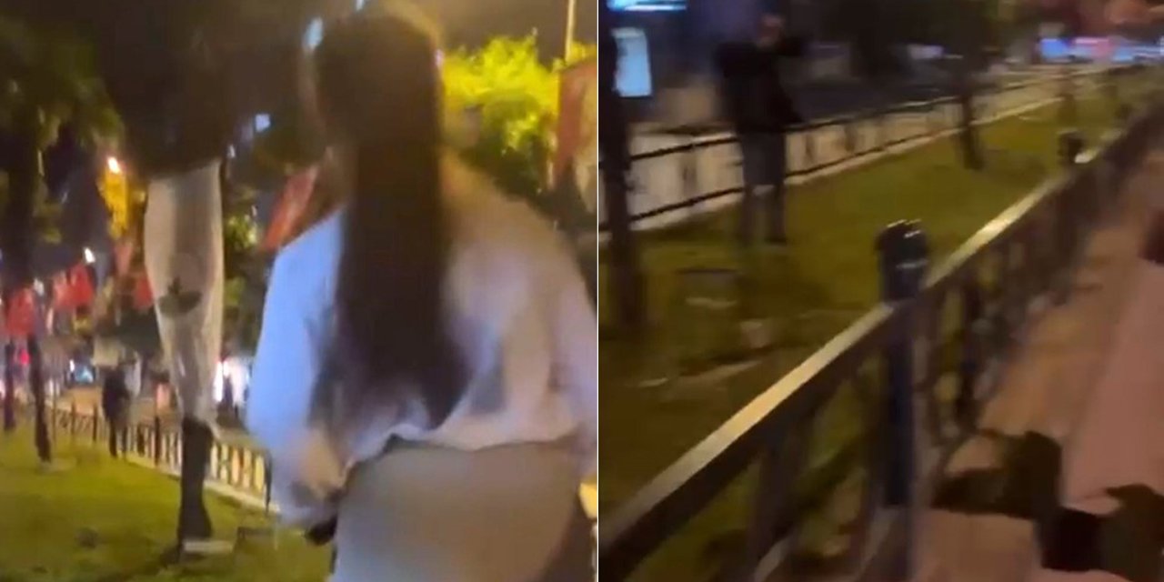 Türk bayrağını yakmaya çalıştı, vatandaş engel oldu