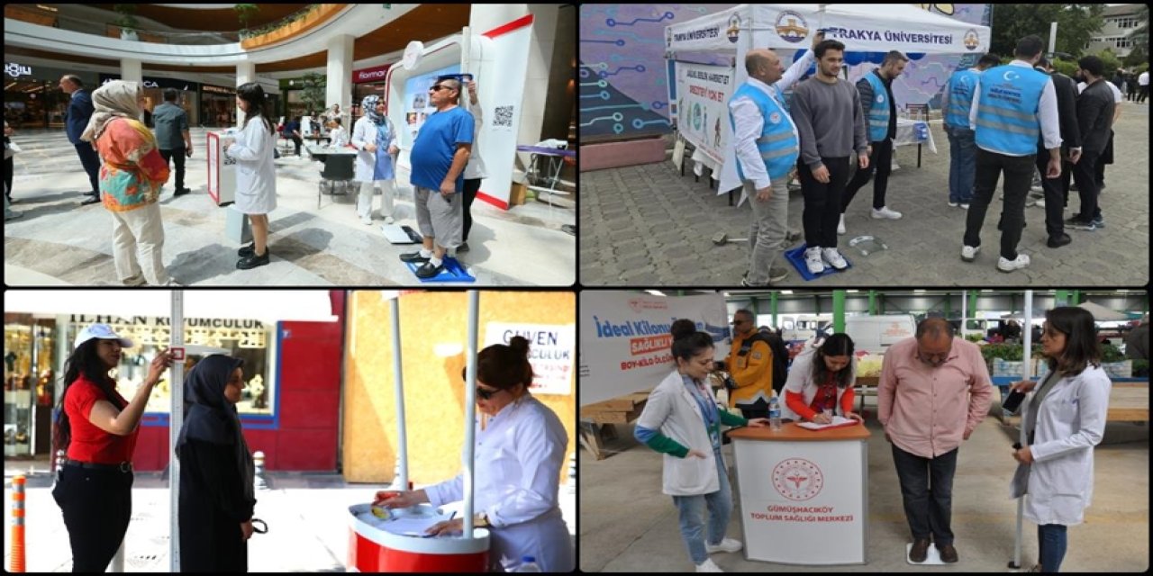 Bir haftada 551 bin kişi boy ve kilo ölçümü yaptırdı