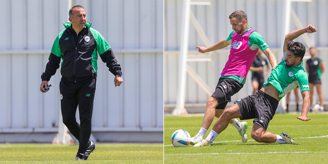 Konyaspor savunma ve hücum çalıştı