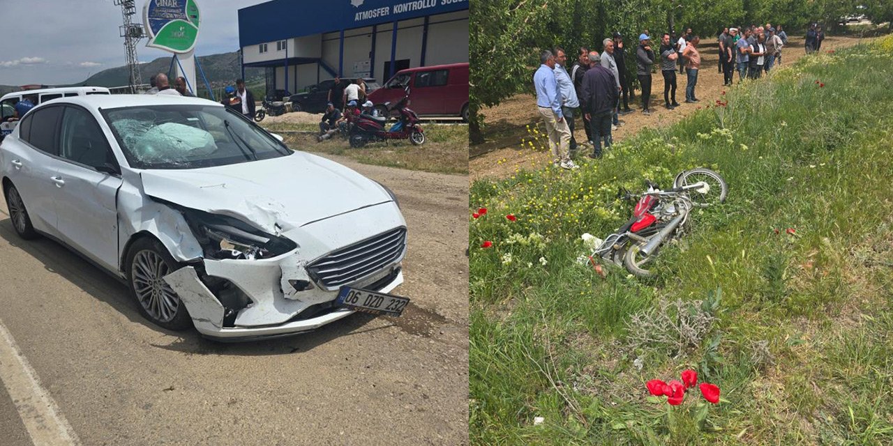 Konya yolunda ölümlü kaza! Otomobil motosikletle çarpıştı