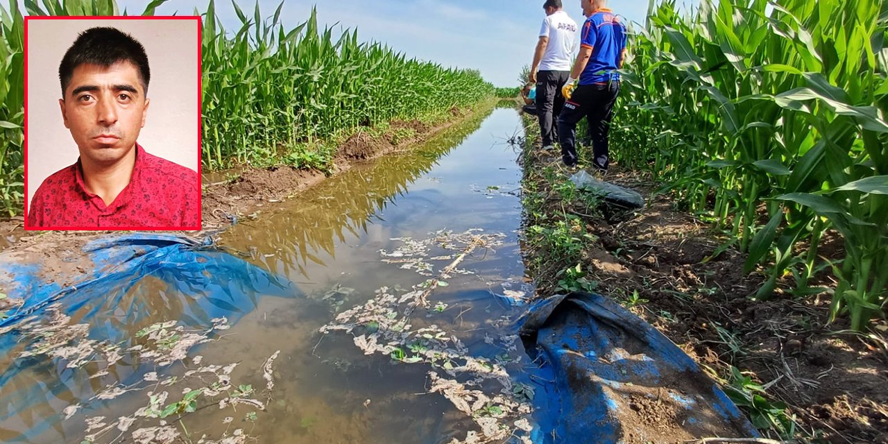 Mısır tarlasına sulama için giden tarım işçisinden acı haber