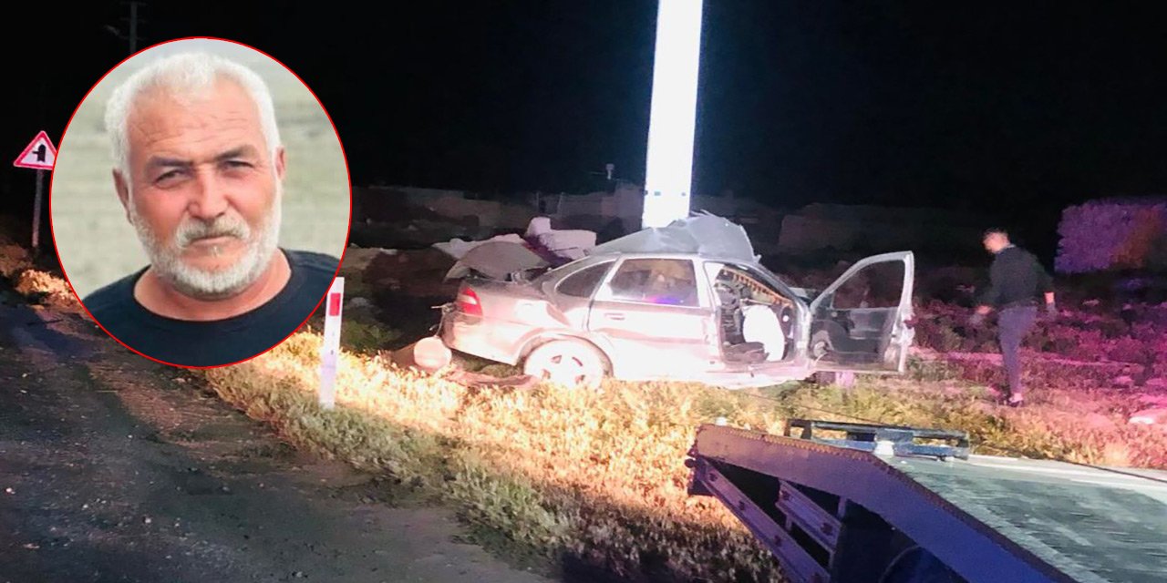 Konya’da otomobil beton direğe çarptı, Fatih Üngör öldü
