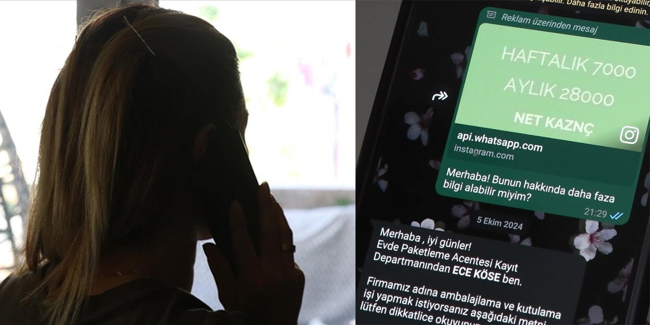 Evde ek iş vaadiyle dolandırıp sahte belgeyle tehdit etmişler