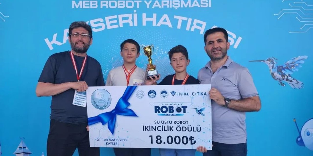 Karatay'ın ayışığı parladı! BİLSEM robotu Türkiye ikincisi oldu