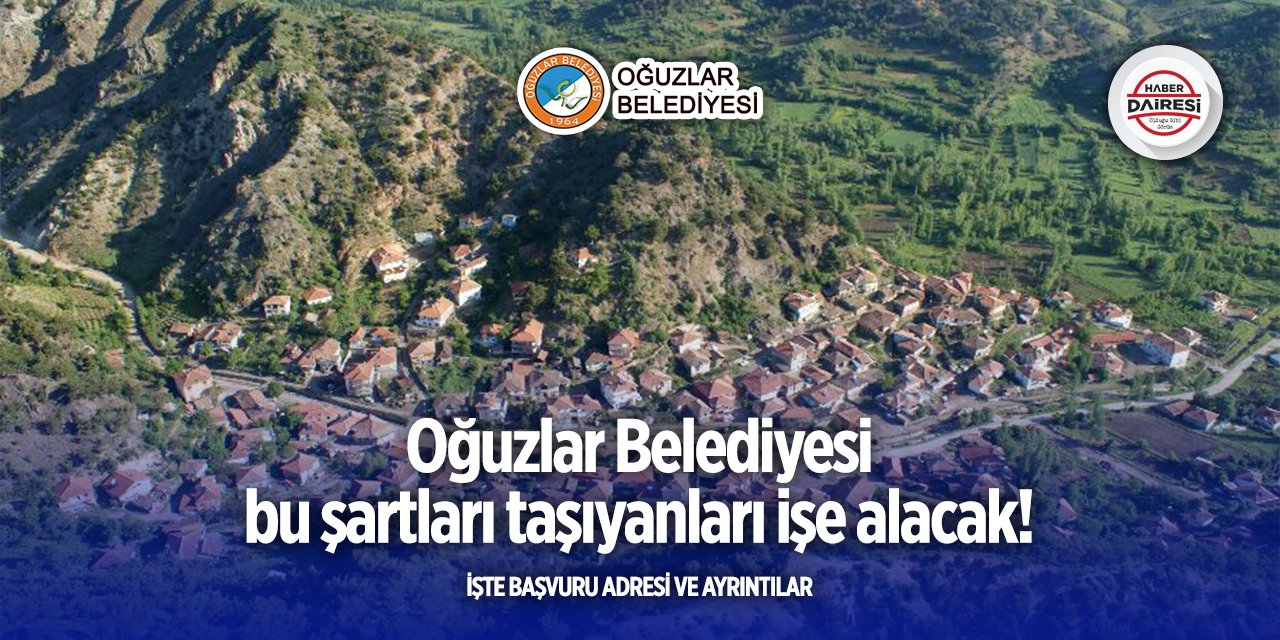 Çorum Oğuzlar Belediyesi personel alımı 2025