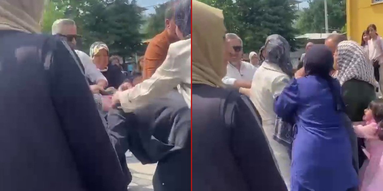 Kadın veliler çocukların okuma bayramında birbirine girdi