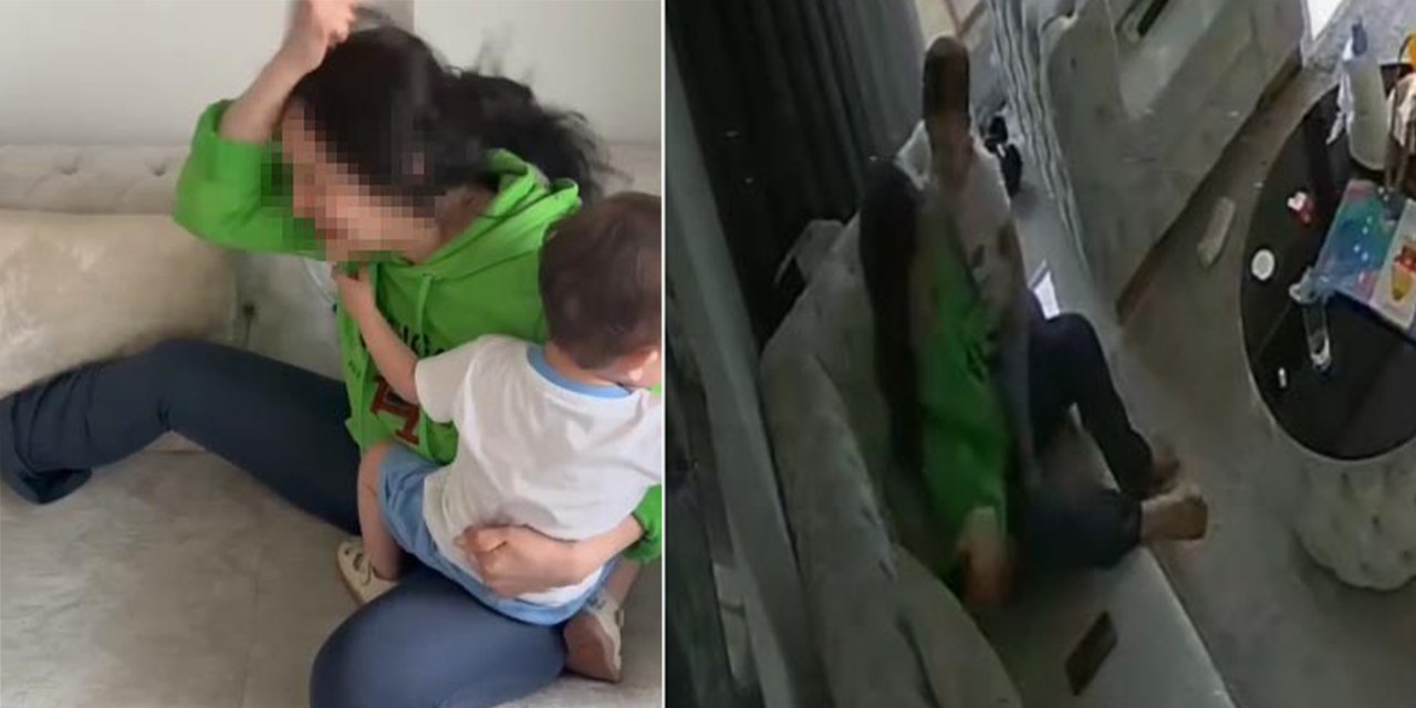 Annenin bebeğini darbettiği görüntüler sosyal medyada tepki çekti