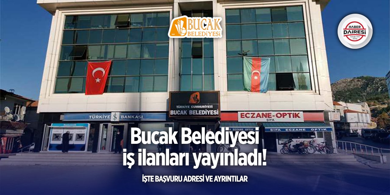 Burdur Bucak Belediyesi personel alımı 2025