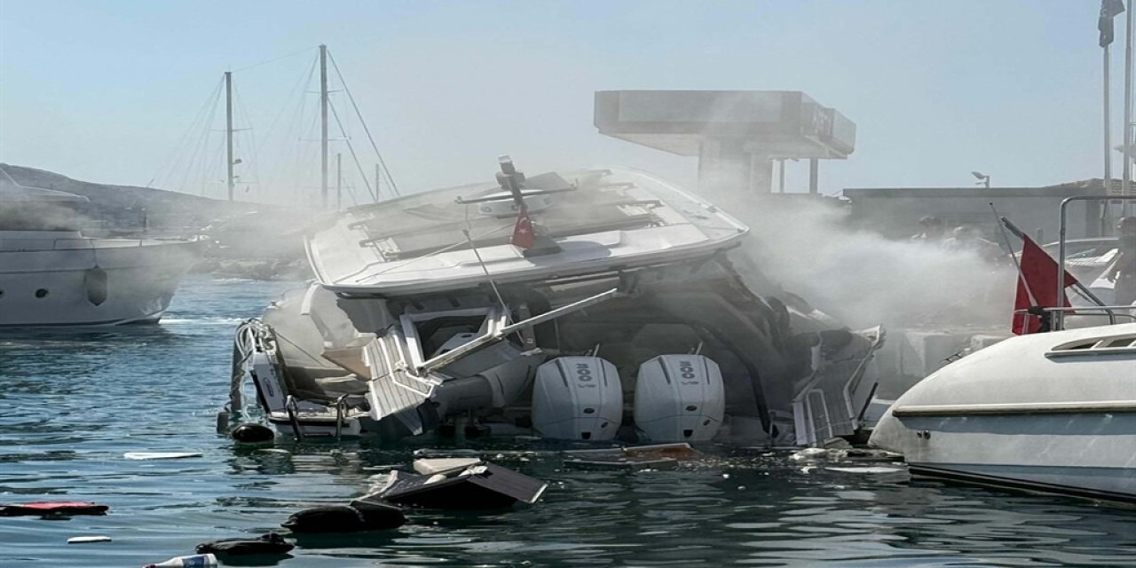 Marinaya yanaşan teknede patlama: 3 yaralı