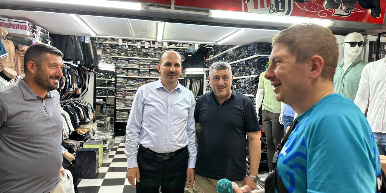 Konya'da bayram hareketliliği! Başkan Altay vatandaş ve esnafla bir arada