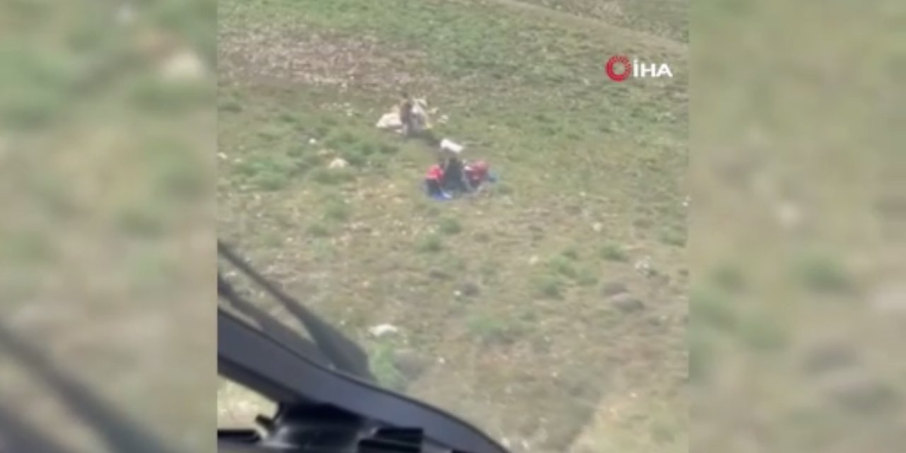 Dağda bayılan çoban helikopterle kurtarıldı