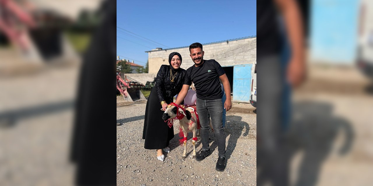 Altın bilezikli koçla nişanlısının kapısını çaldı! Konya’da gelenek unutulmadı