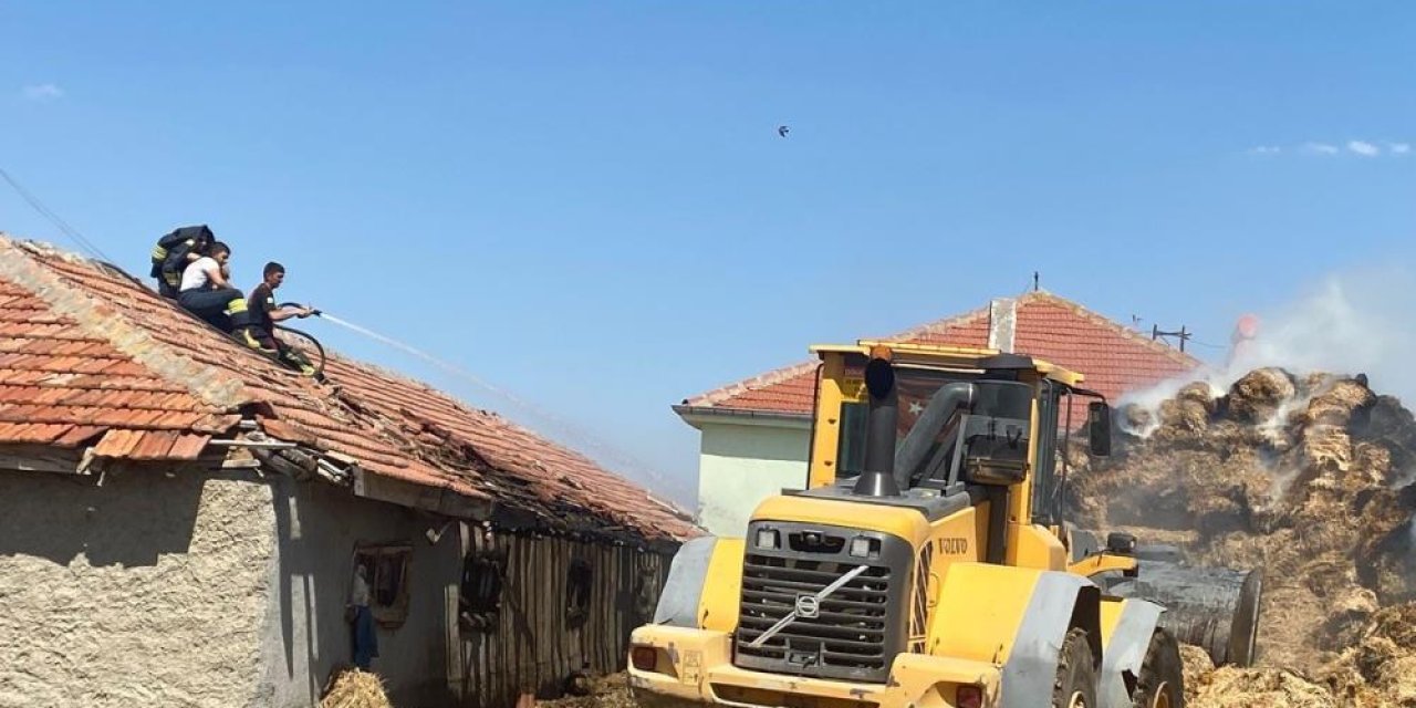 Konya’da alev alan saman balyaları kül oldu