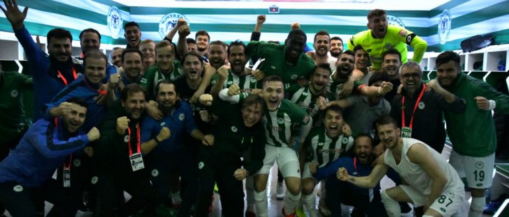 Konyaspor'da galibiyet coşkusu! İşte o anlar