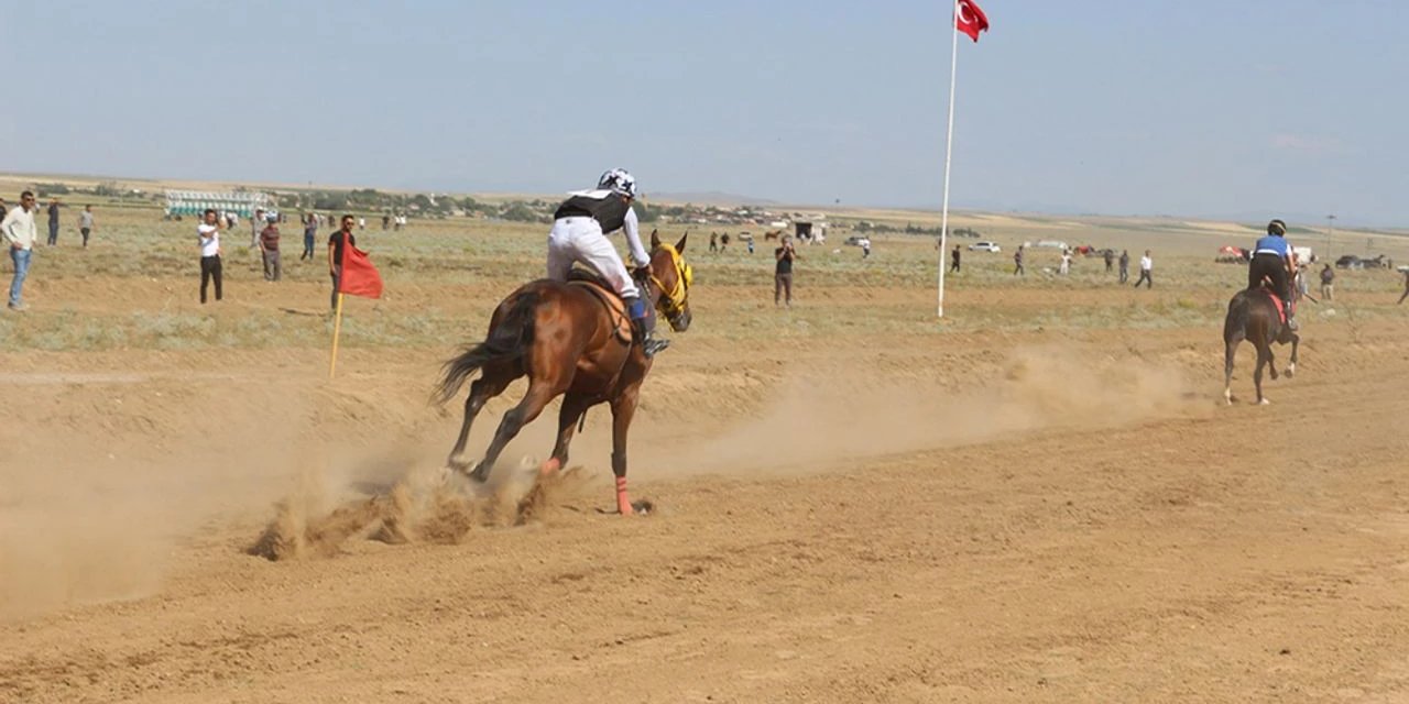 Arap ve İngiliz Atları Konya’da koştu, nefesler tutuldu