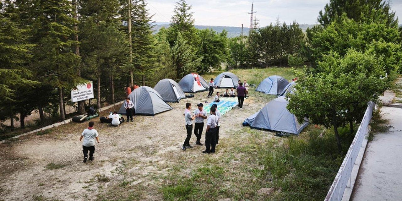 Konya Müftülüğü izcileri yaz kampında buluştu