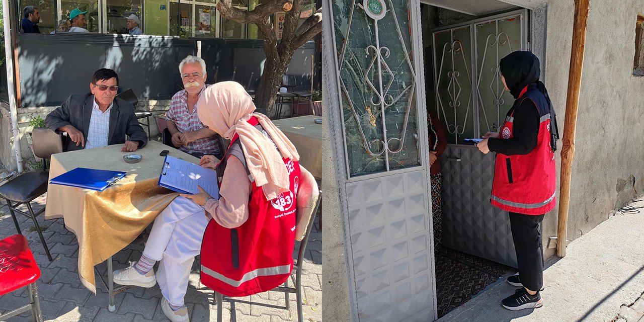 Konya’da sağlık ekipleri kapı kapı dolaşıyor