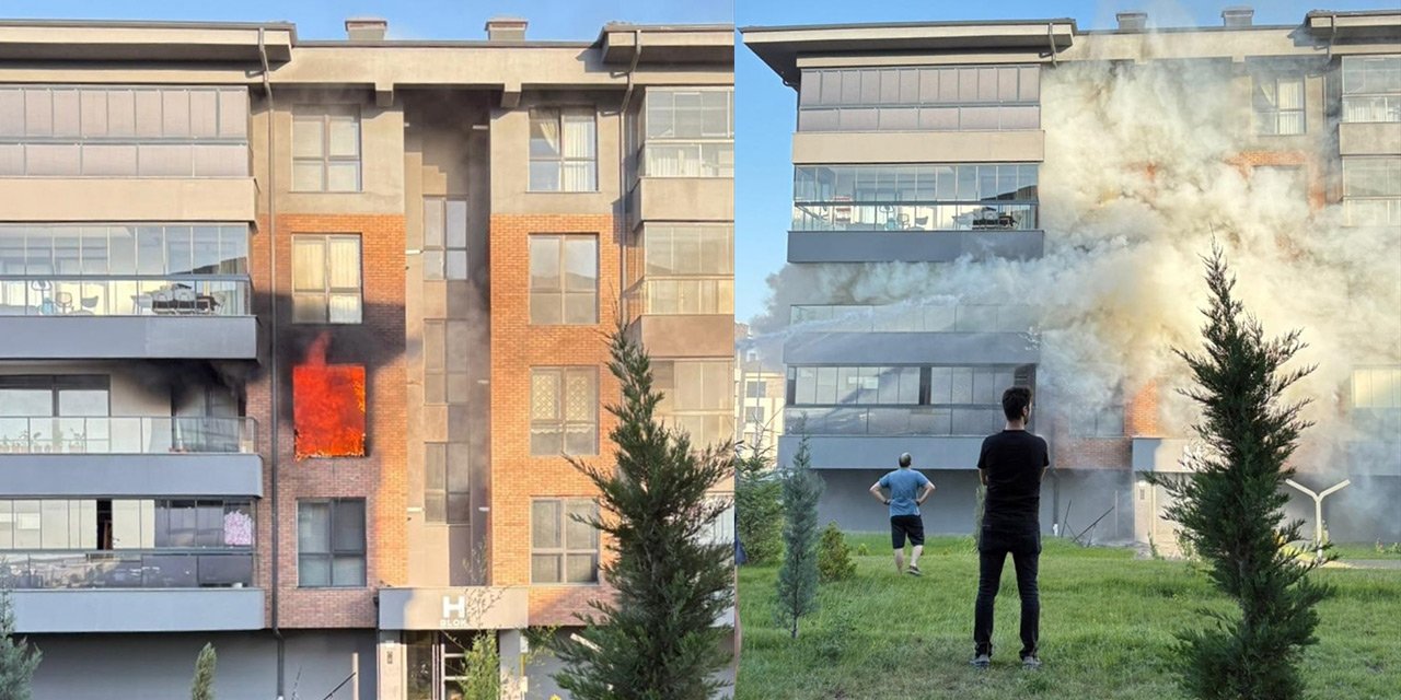 4 katlı bina dumanlar içinde kaldı! 3 kişi hastaneye kaldırıldı