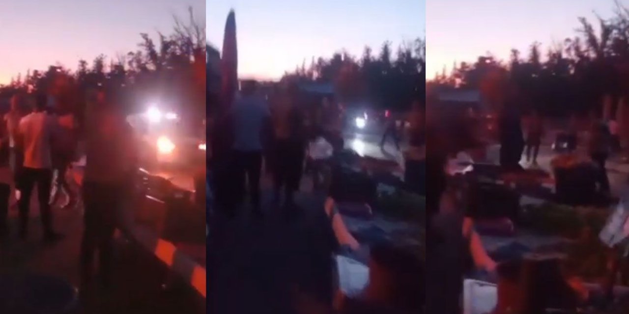 Konya’da pazarcıların kavgası kamerada