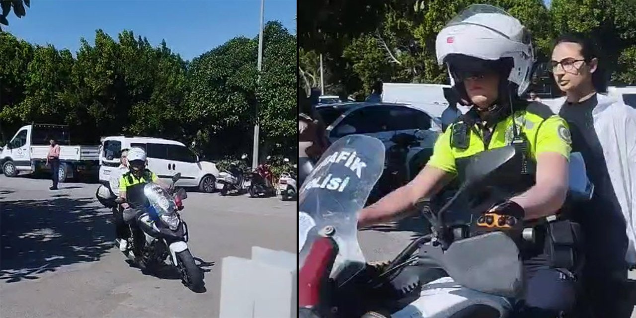 Kimliğini unutan öğrenciyi sınava trafik polisi yetiştirdi