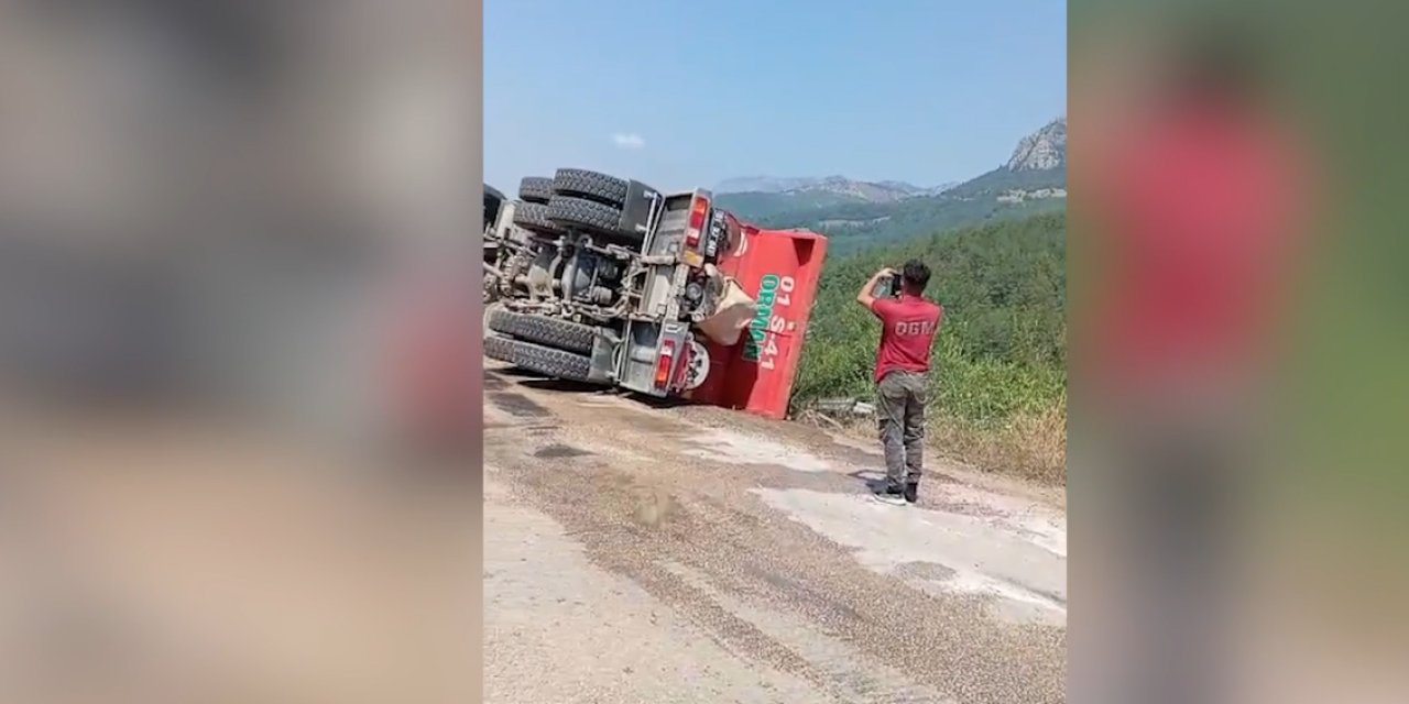 Yangına giden arazöz devrildi: 2 yaralı